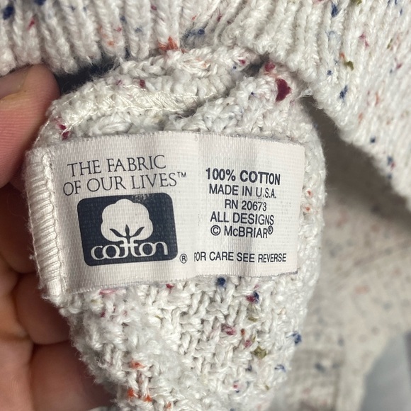 Vintage Lee Sport 100% Cotton Floral Printed Crew Neck Sweater Large Made in USA - Picture 7 of 11